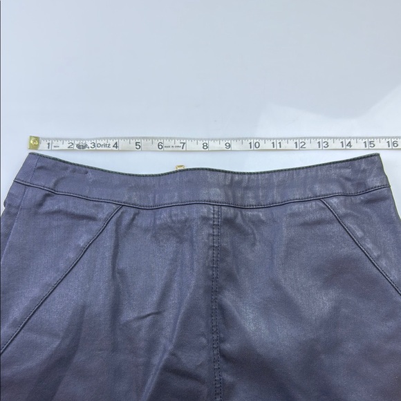 Reiss Black Ruth Coated Denim Zip Up Mini Skirt N279-21 - Picture 6 of 7